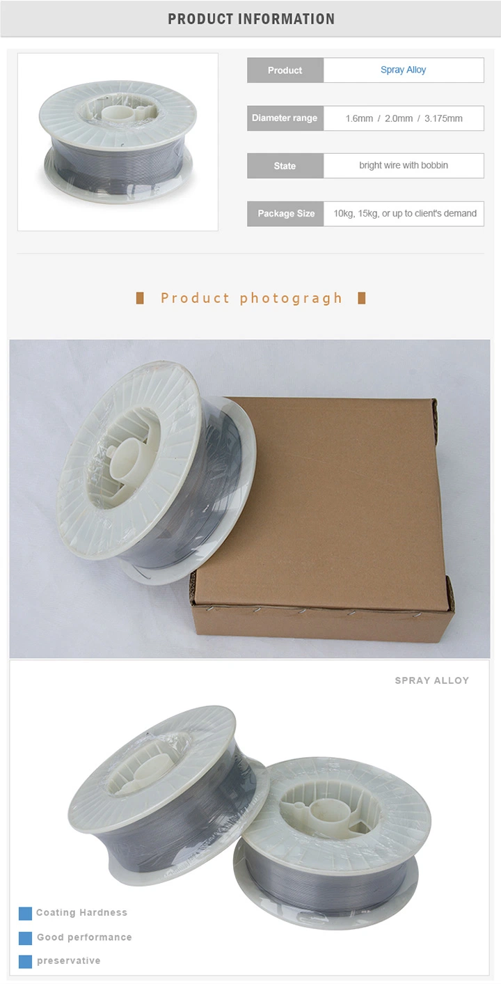 1.6mm ss420 Tafa 60t Metcoloy 2 Termal Spray Wire dla Arc Spray 0