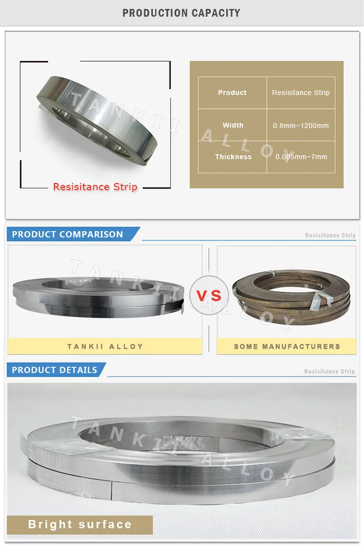 CuNi44 Constantan Strip / Wire / Sheet / Flat Wire dla przemysłu 1