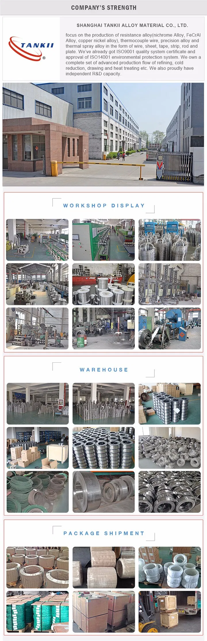 CuNi44 Constantan Strip / Wire / Sheet / Flat Wire dla przemysłu 4